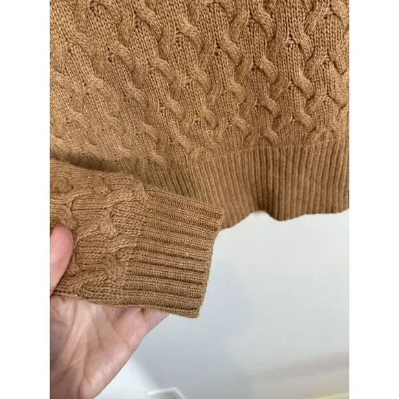 J Crew Womens Angora Wool Blend Cable Knit Pullover Sweater Sz M Classic Preppy - Picture 4 of 9